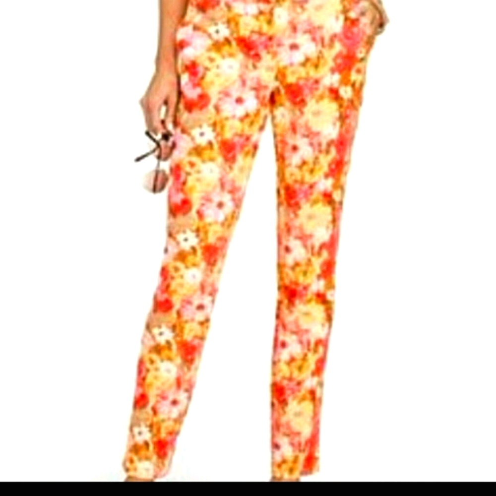Talbots | signature orange floral pants